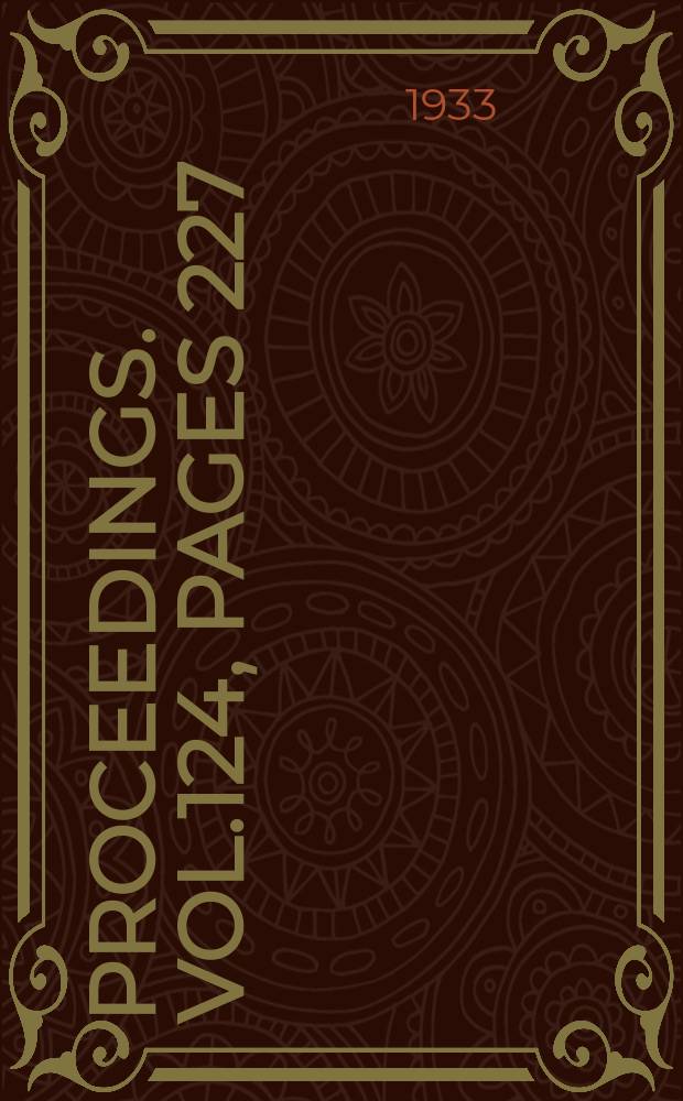Proceedings. Vol.124, Pages 227