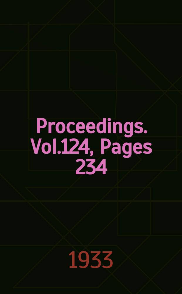 Proceedings. Vol.124, Pages 234