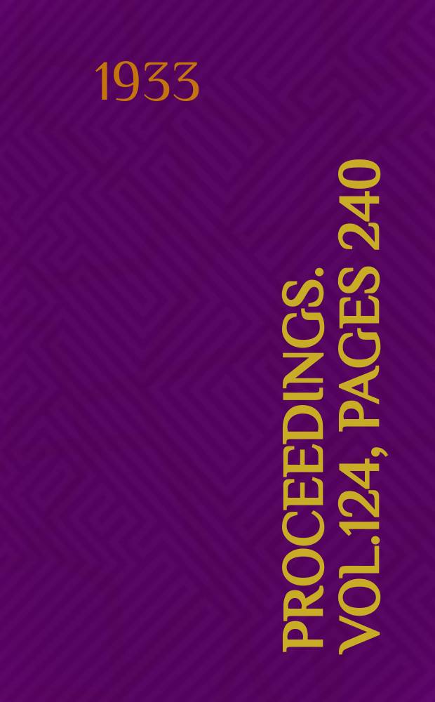 Proceedings. Vol.124, Pages 240