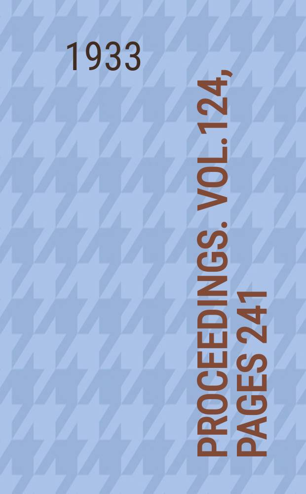 Proceedings. Vol.124, Pages 241
