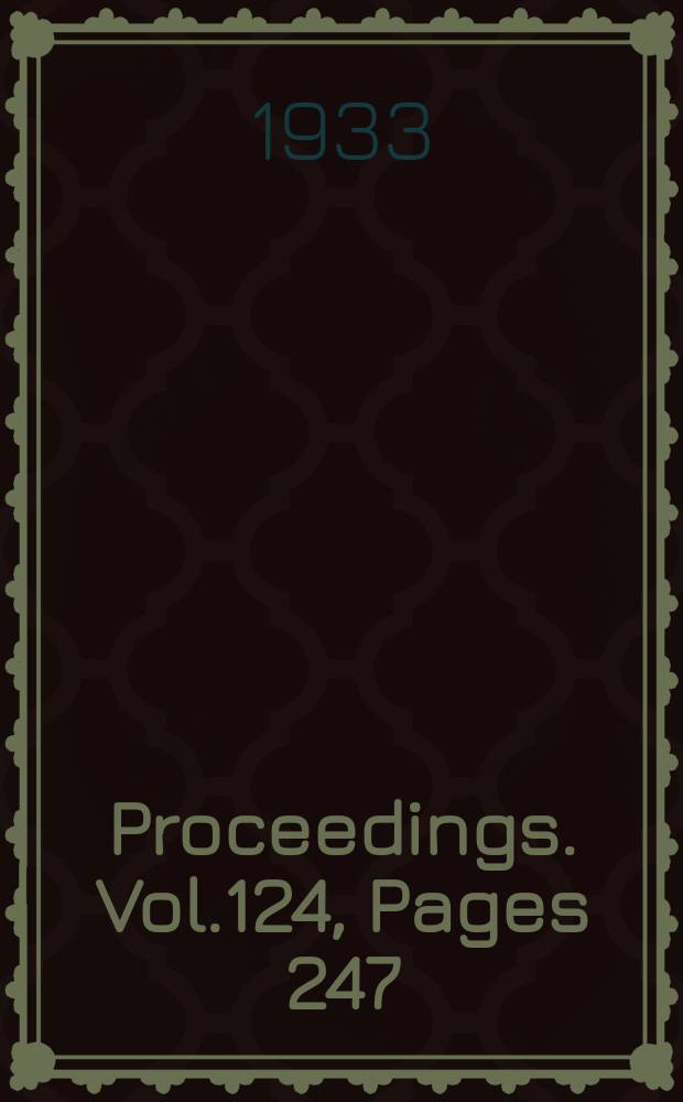 Proceedings. Vol.124, Pages 247