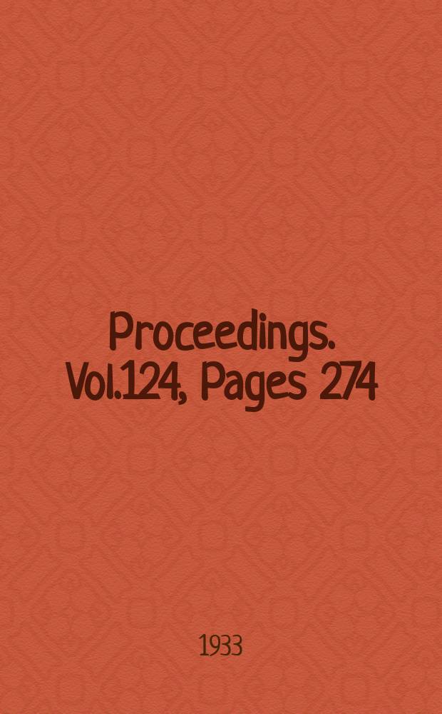 Proceedings. Vol.124, Pages 274