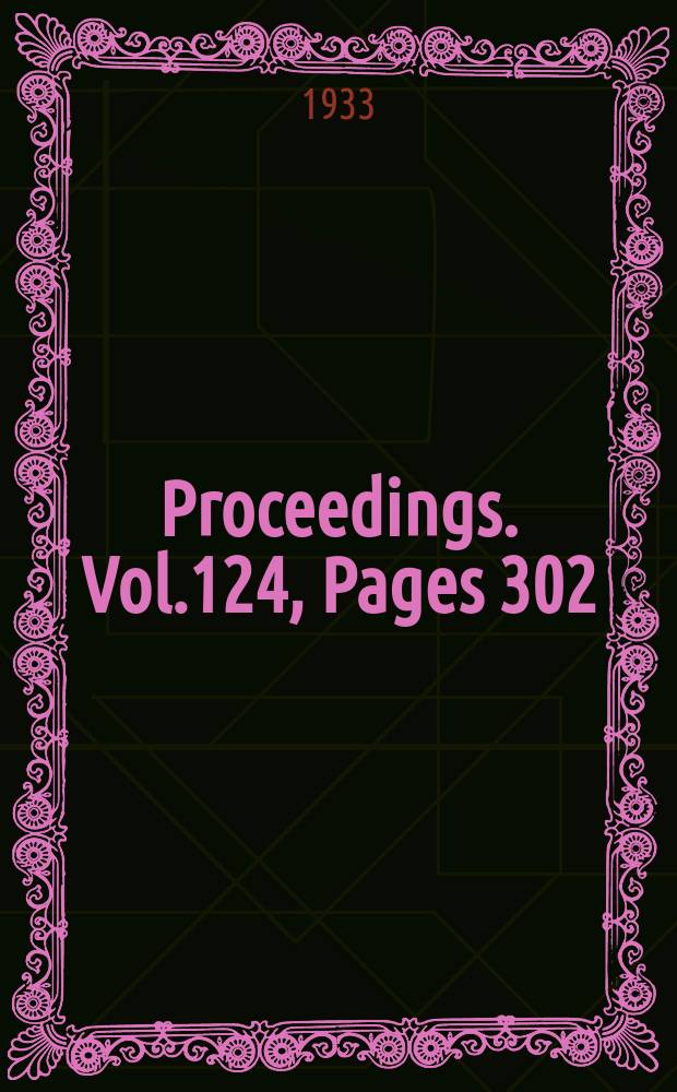 Proceedings. Vol.124, Pages 302