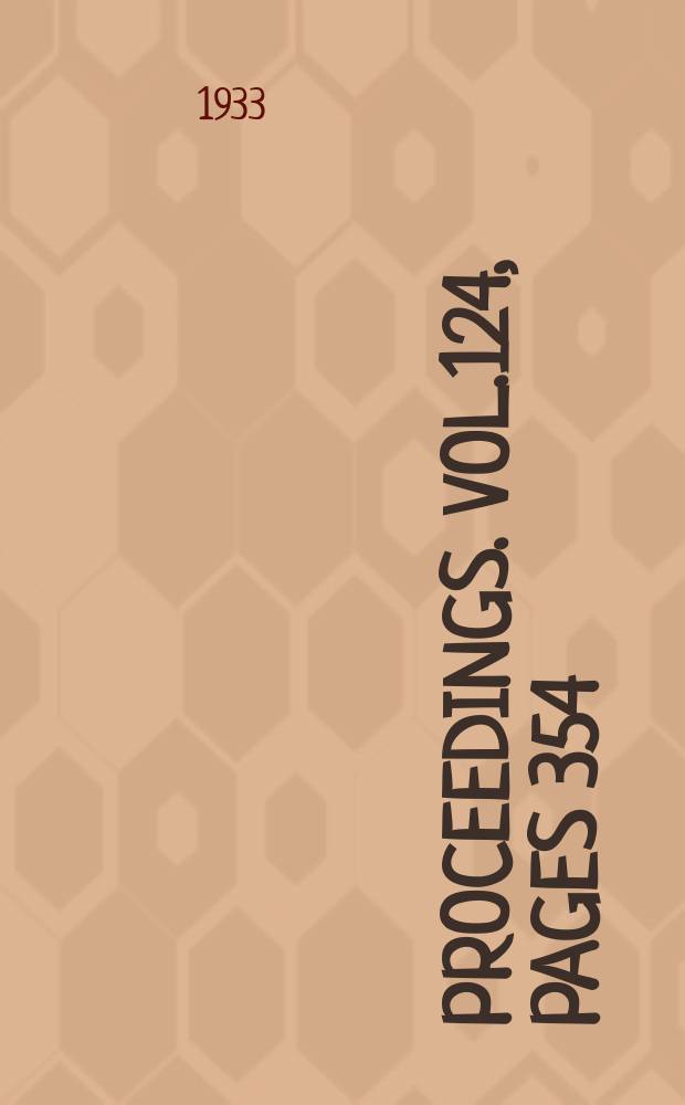 Proceedings. Vol.124, Pages 354
