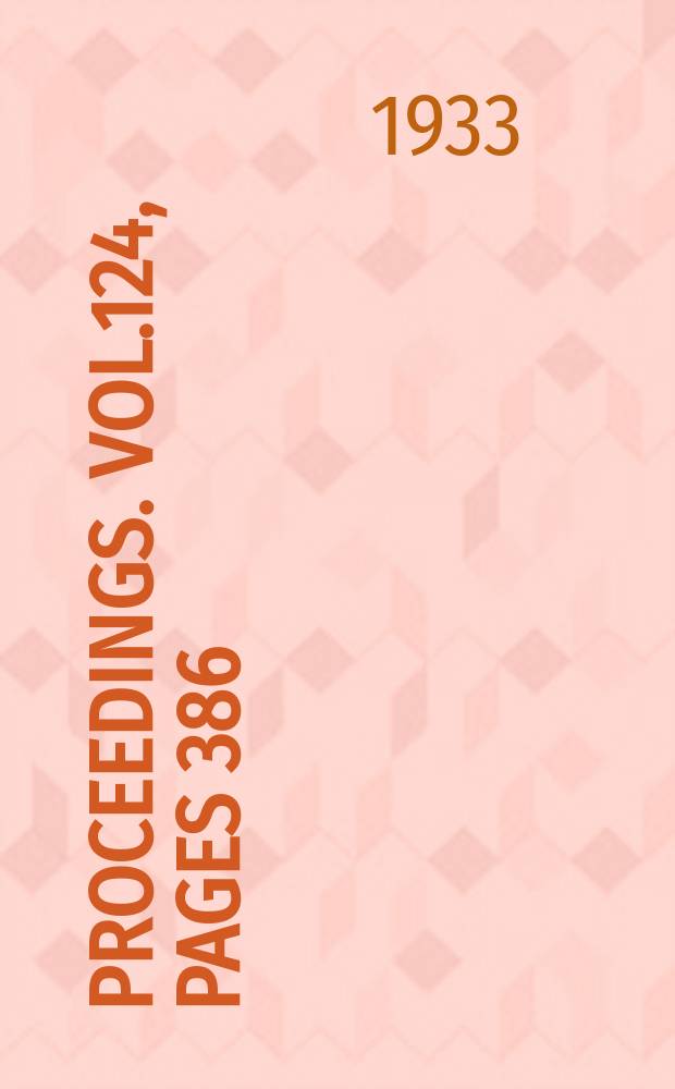 Proceedings. Vol.124, Pages 386