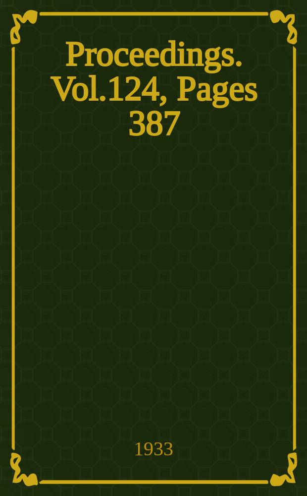 Proceedings. Vol.124, Pages 387