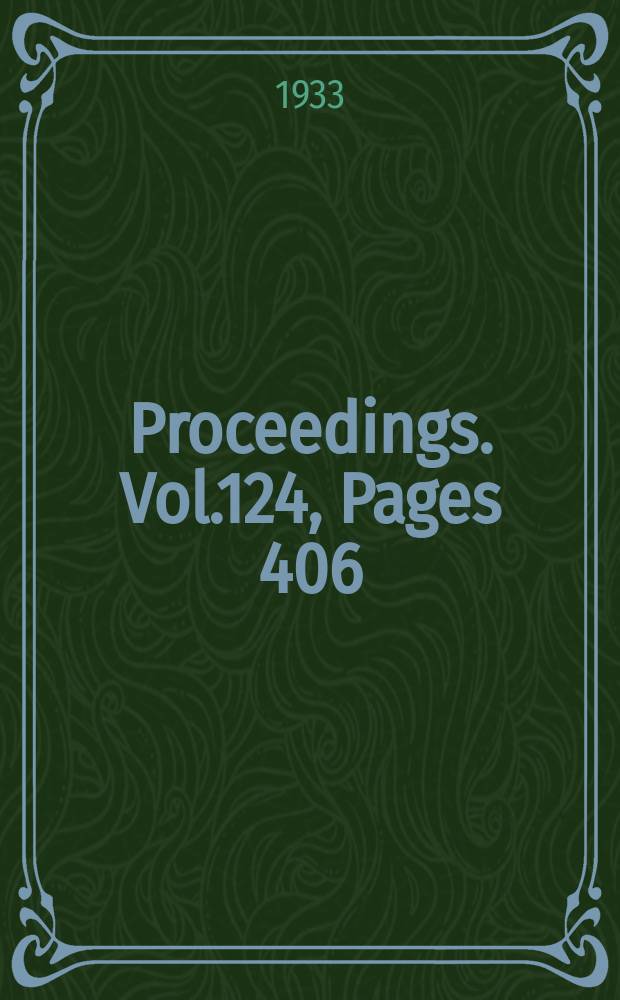 Proceedings. Vol.124, Pages 406