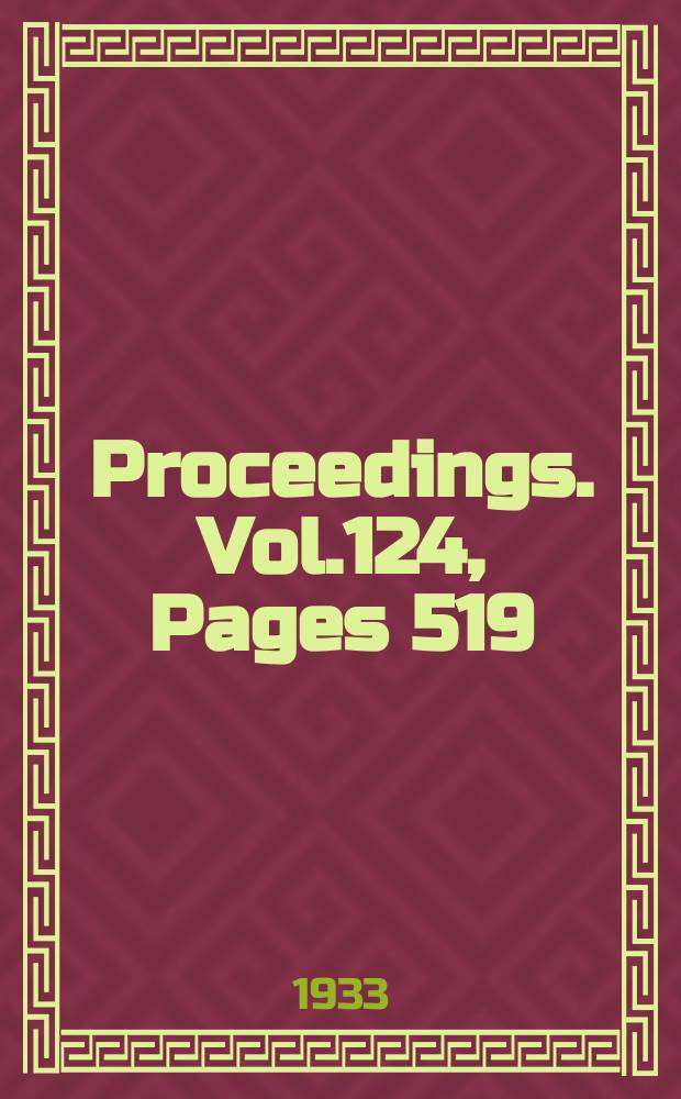 Proceedings. Vol.124, Pages 519