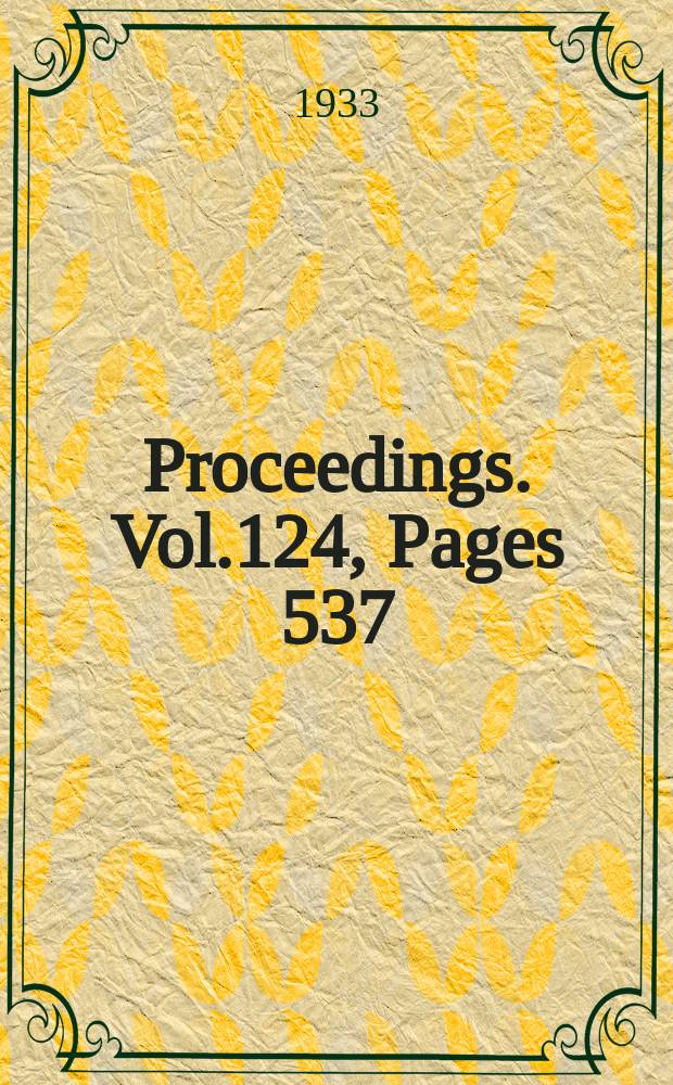 Proceedings. Vol.124, Pages 537