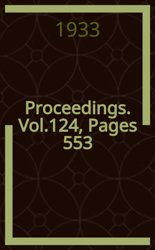 Proceedings. Vol.124, Pages 553