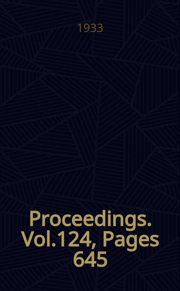 Proceedings. Vol.124, Pages 645