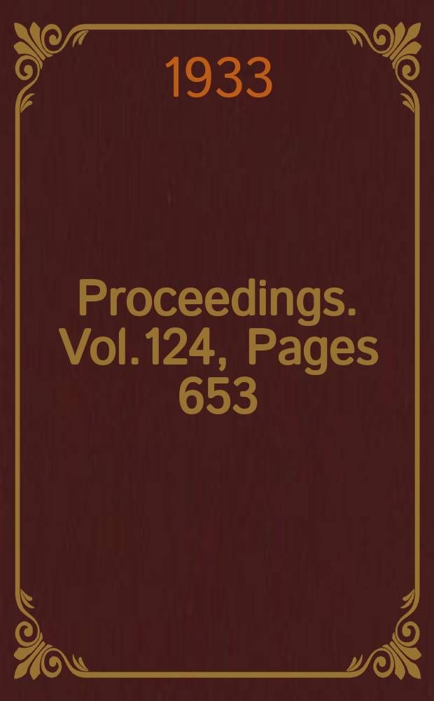 Proceedings. Vol.124, Pages 653