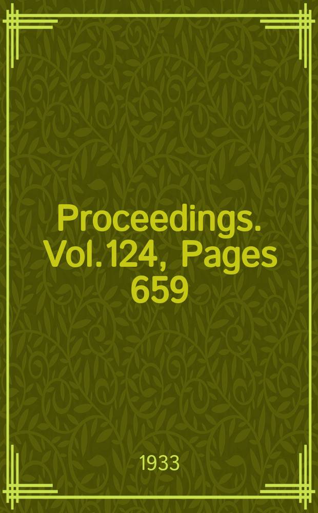 Proceedings. Vol.124, Pages 659