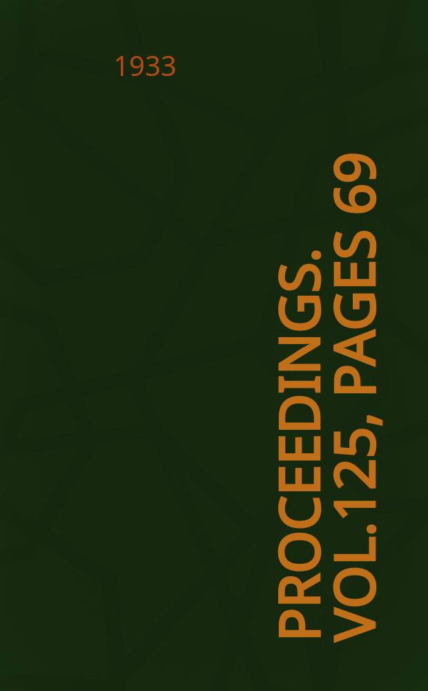 Proceedings. Vol.125, Pages 69