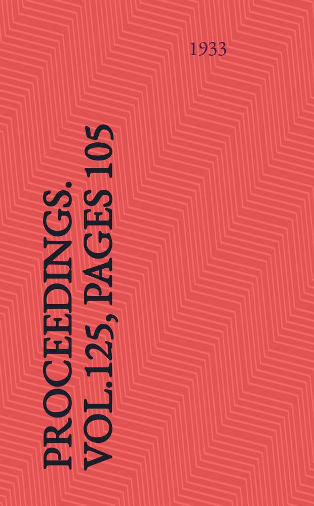 Proceedings. Vol.125, Pages 105