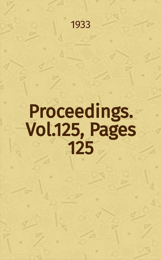 Proceedings. Vol.125, Pages 125