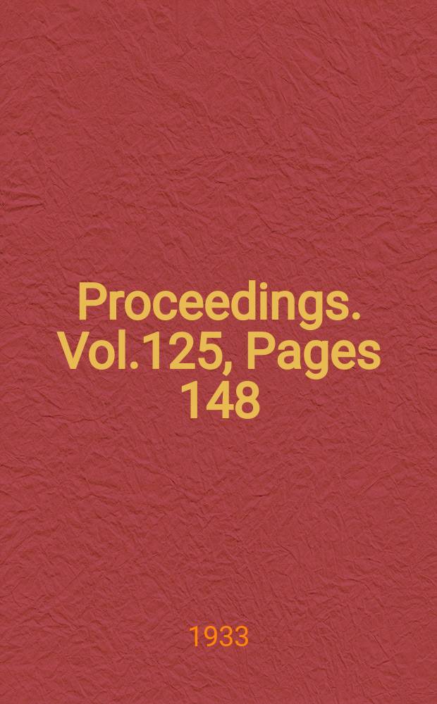 Proceedings. Vol.125, Pages 148