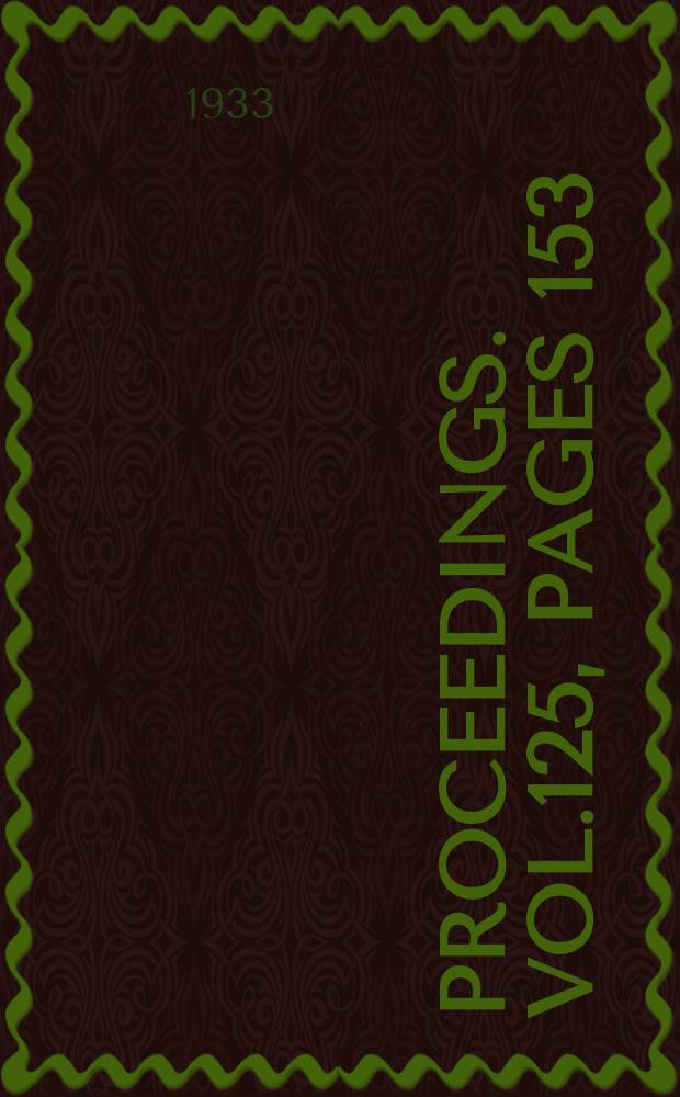 Proceedings. Vol.125, Pages 153