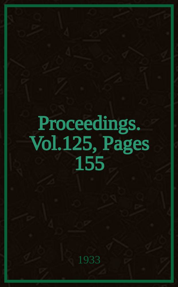 Proceedings. Vol.125, Pages 155