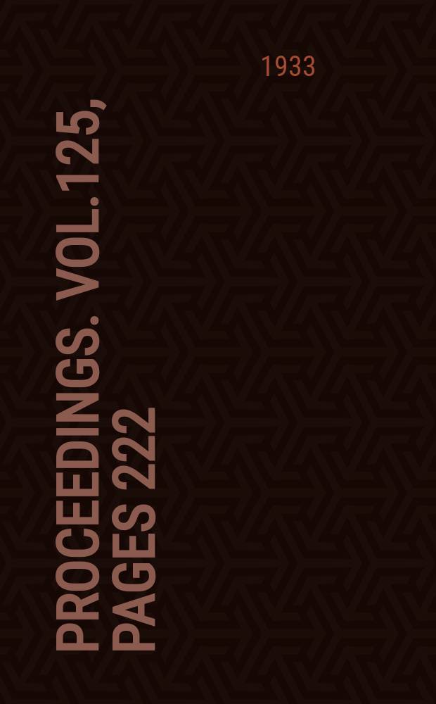 Proceedings. Vol.125, Pages 222