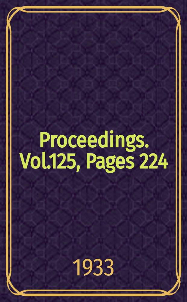 Proceedings. Vol.125, Pages 224