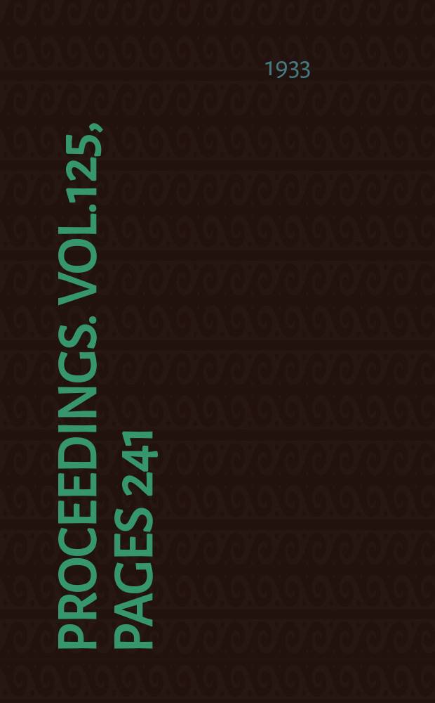 Proceedings. Vol.125, Pages 241