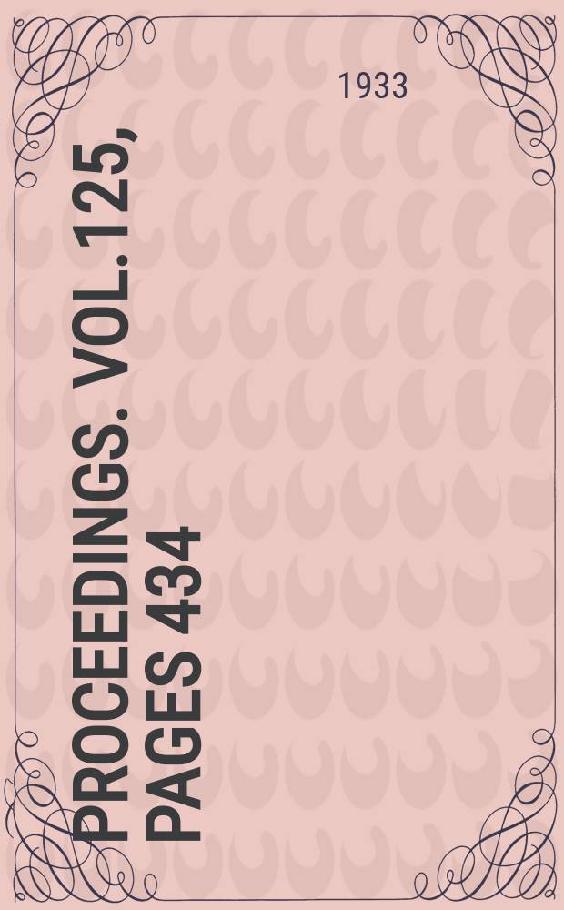 Proceedings. Vol.125, Pages 434