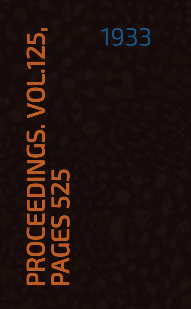 Proceedings. Vol.125, Pages 525