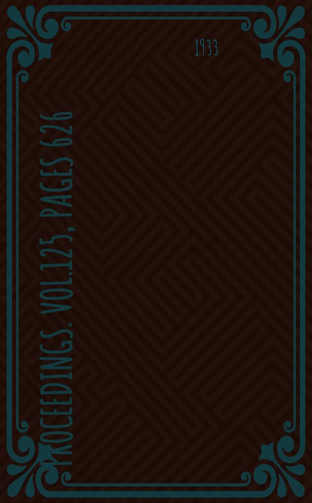 Proceedings. Vol.125, Pages 626