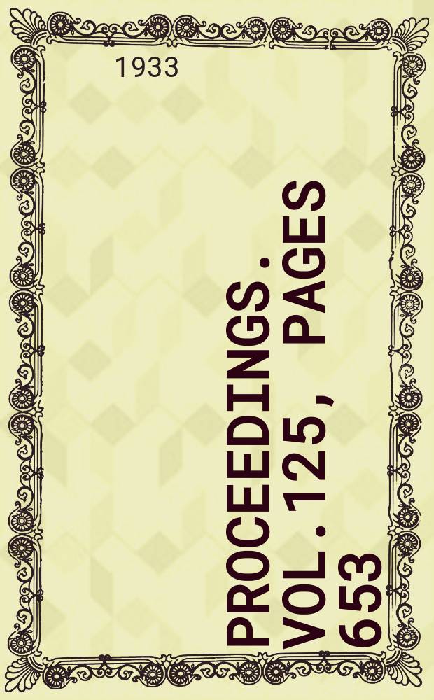 Proceedings. Vol.125, Pages 653