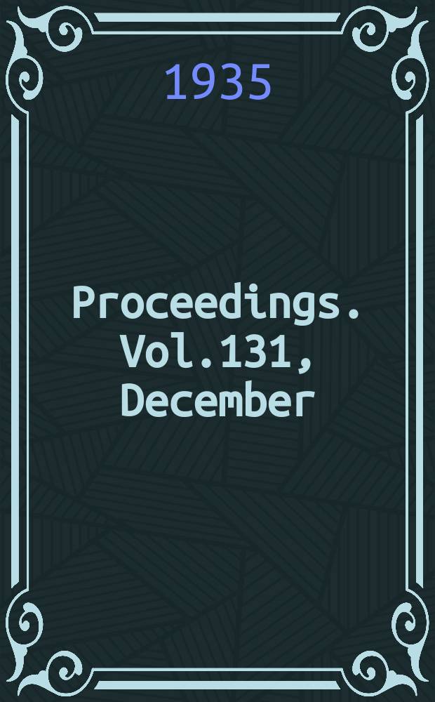 Proceedings. Vol.131, December