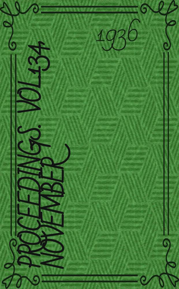 Proceedings. Vol.134, November