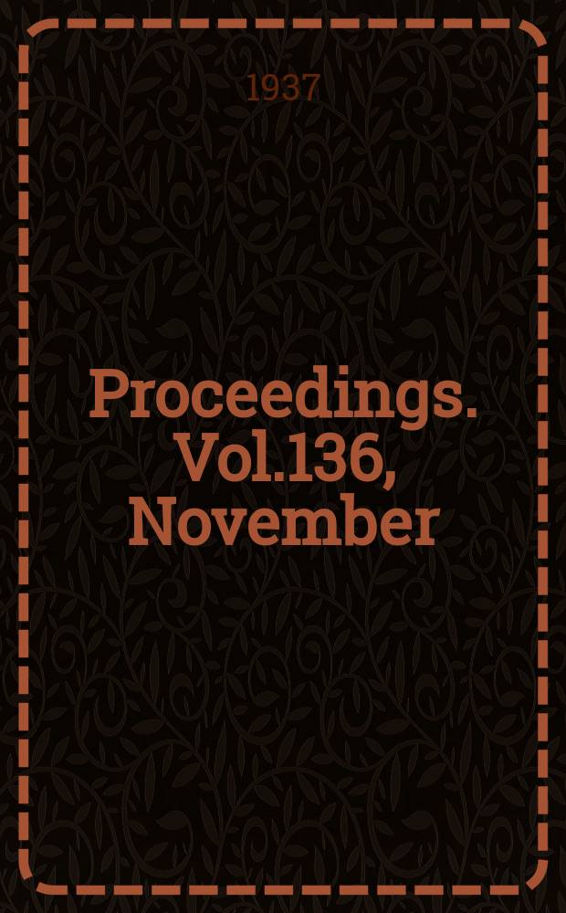Proceedings. Vol.136, November