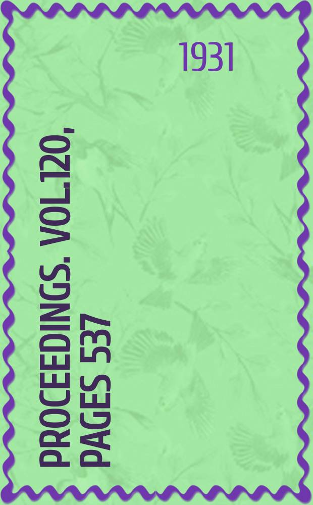 Proceedings. Vol.120, Pages 537