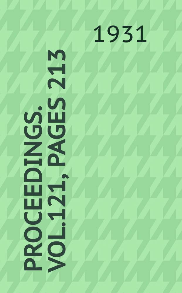 Proceedings. Vol.121, Pages 213