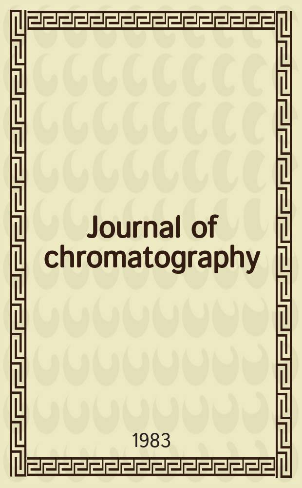 Journal of chromatography : Intern. journal on chromatography, electrophoresis and related methods. Vol.257, №1