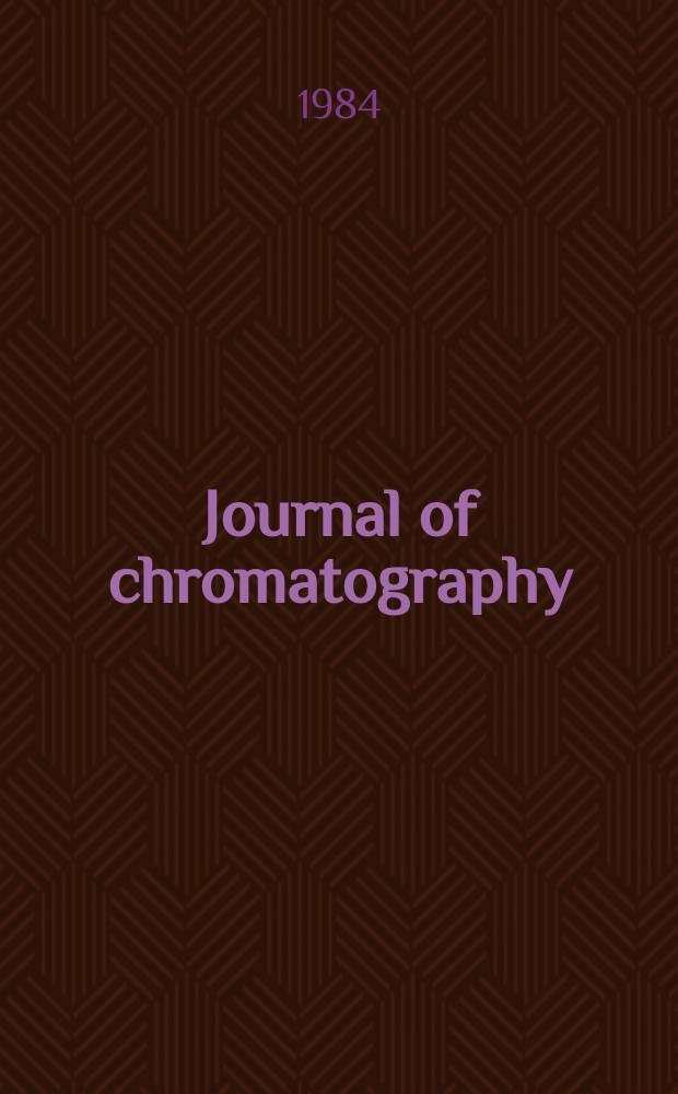 Journal of chromatography : Intern. journal on chromatography, electrophoresis and related methods. Vol.291