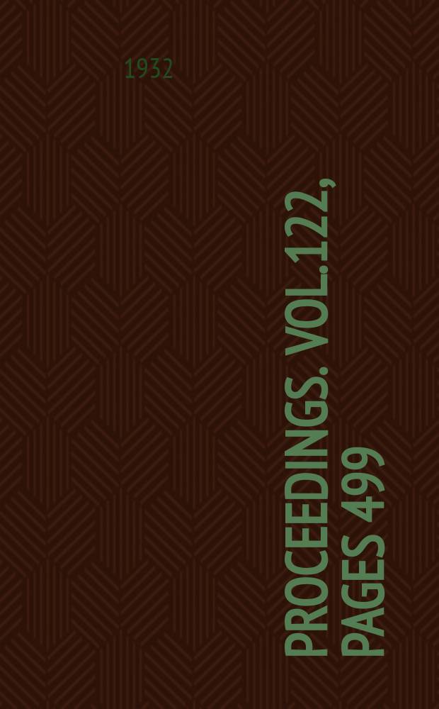 Proceedings. Vol.122, Pages 499