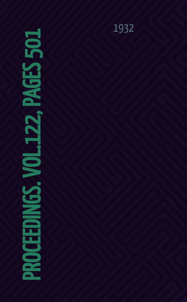 Proceedings. Vol.122, Pages 501