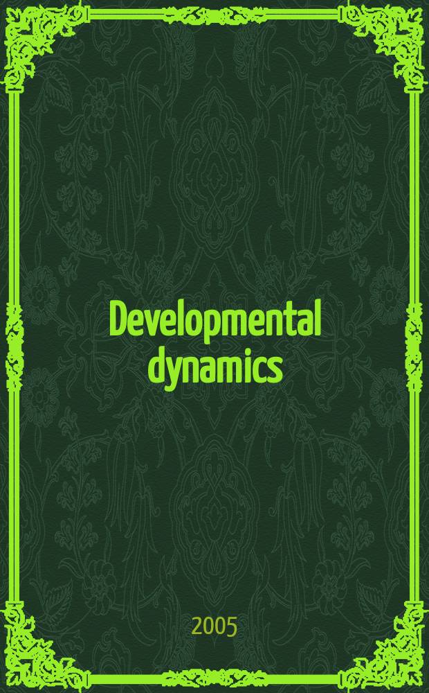 Developmental dynamics : An offic. publ. of the Amer. assoc. of anatomists (Formely The Amer. j. of anatomy). Vol.233, №2