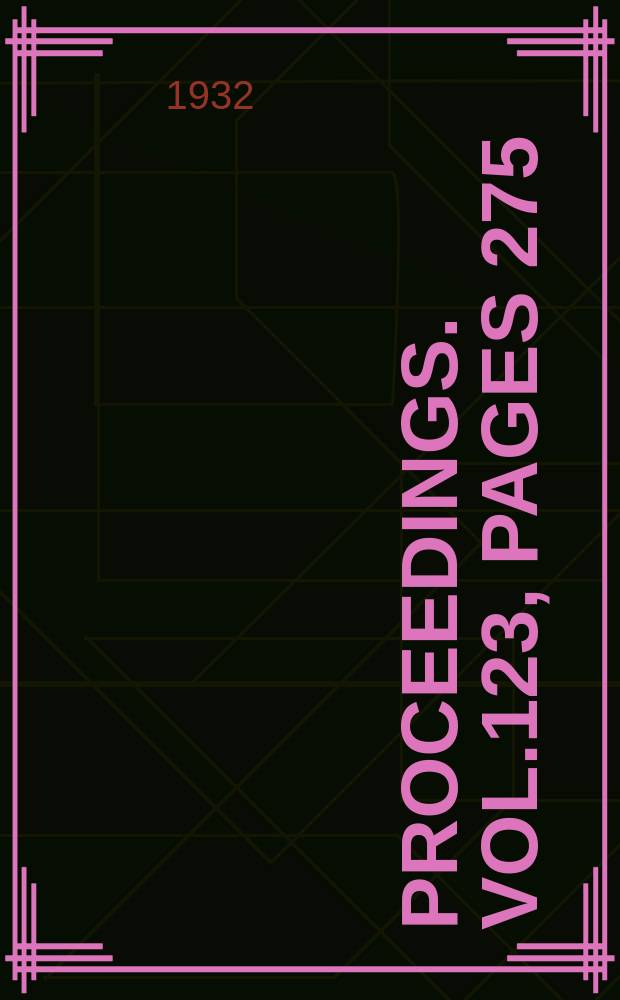 Proceedings. Vol.123, Pages 275