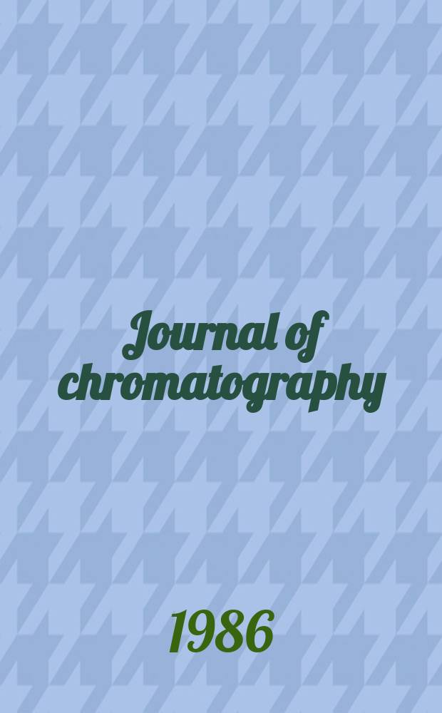 Journal of chromatography : Intern. journal on chromatography, electrophoresis and related methods. Vol.370, №2