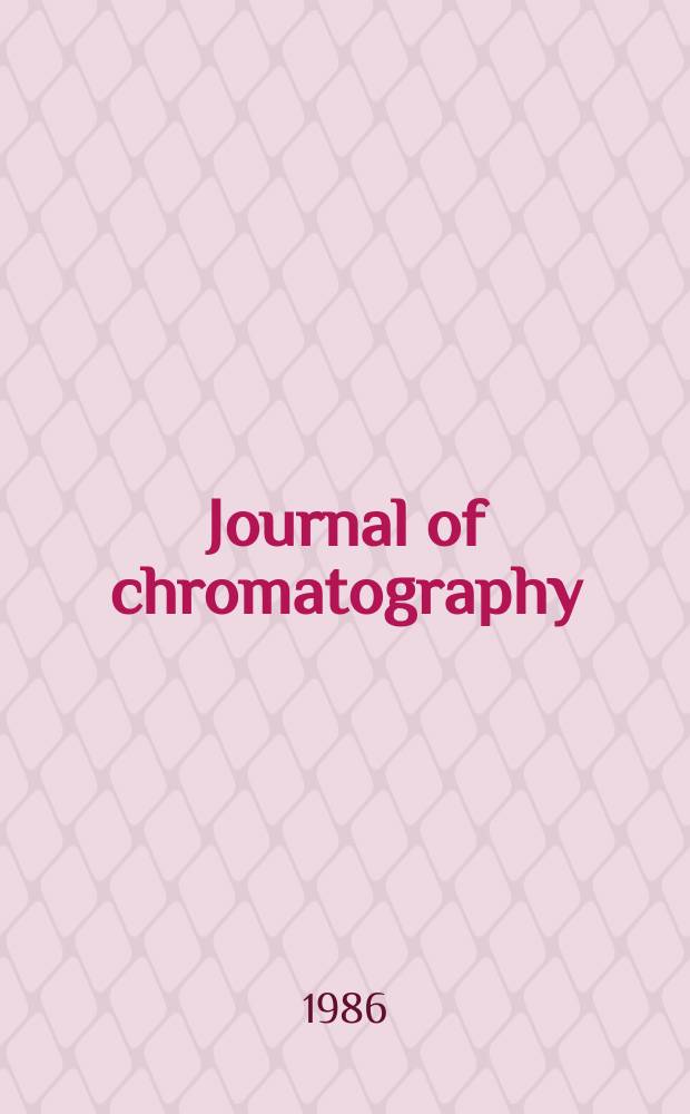 Journal of chromatography : Intern. journal on chromatography, electrophoresis and related methods. Vol.370, №3