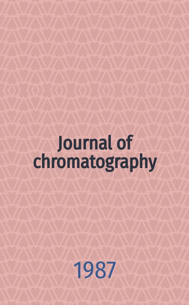 Journal of chromatography : Intern. journal on chromatography, electrophoresis and related methods. Vol.388, №1