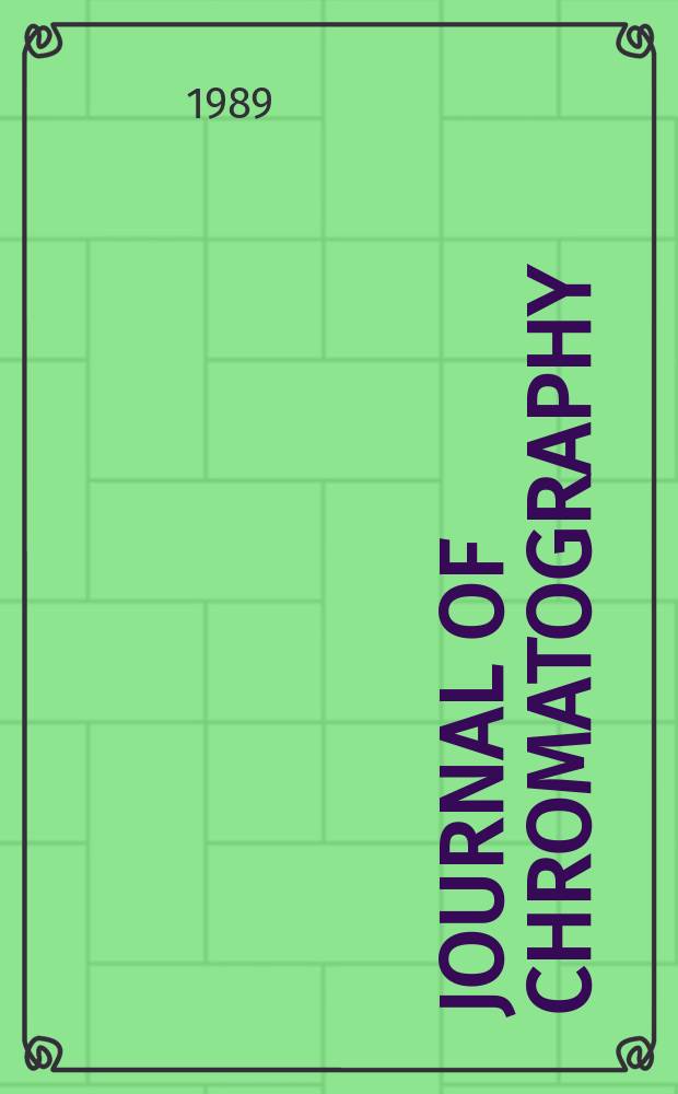 Journal of chromatography : Intern. journal on chromatography, electrophoresis and related methods. Vol.479, №1