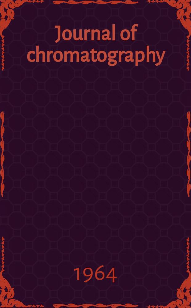 Journal of chromatography : Intern. journal on chromatography, electrophoresis and related methods. Vol.13, №2
