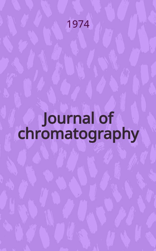 Journal of chromatography : Intern. journal on chromatography, electrophoresis and related methods. Vol.97, №1