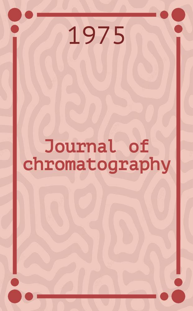 Journal of chromatography : Intern. journal on chromatography, electrophoresis and related methods. Vol.115, №2