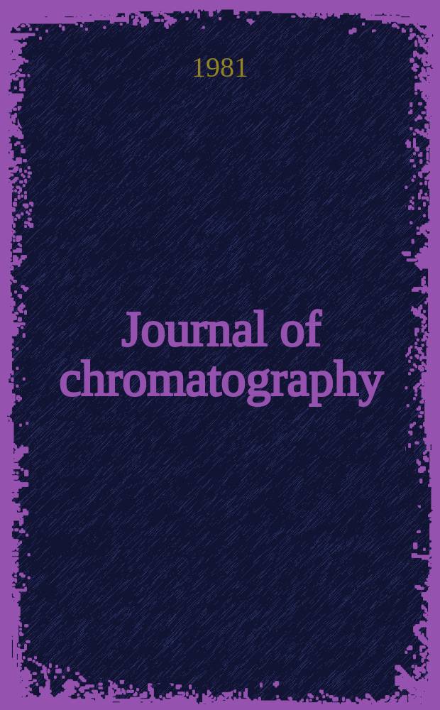 Journal of chromatography : Intern. journal on chromatography, electrophoresis and related methods. Vol.219, №1