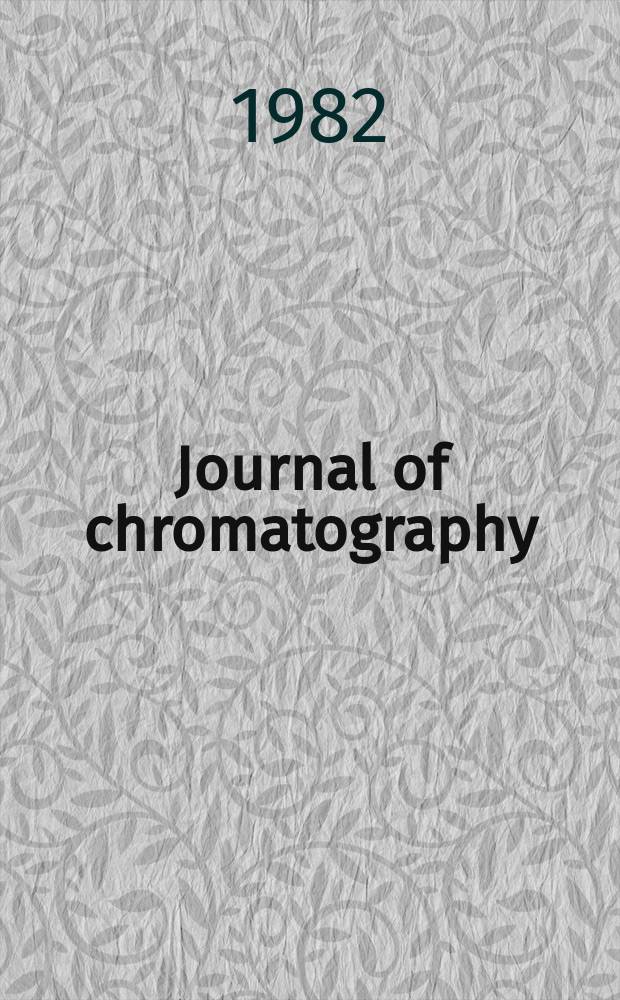 Journal of chromatography : Intern. journal on chromatography, electrophoresis and related methods. Vol.236, №1